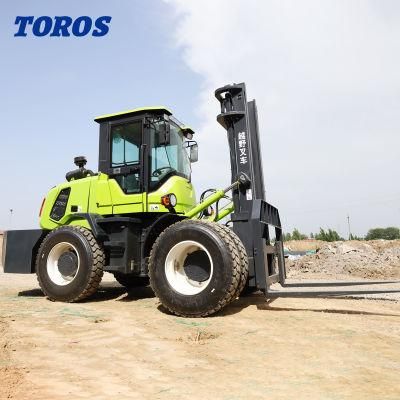 China 3 Ton Forklift Parts Truck Forklift Hydraulic Stacking Truc Rough Terrain Forklift for Sale