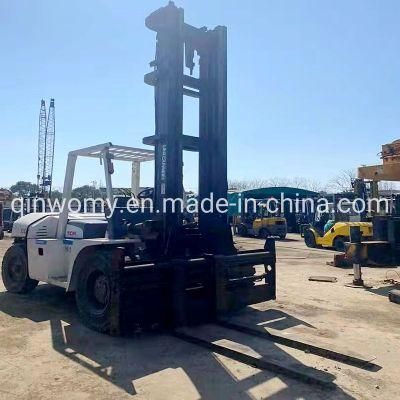 4meters Mast Height 6neters Lift Height Used Tcm Fd100 Diesel Forklift Isuzu 6GB1 Engine