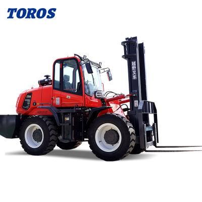 Manual Telescopic Warehouse Diesel 5 Ton 3 Ton Forklift in Japan Drum Clamp Hydraulic Rough Terrain Forklift