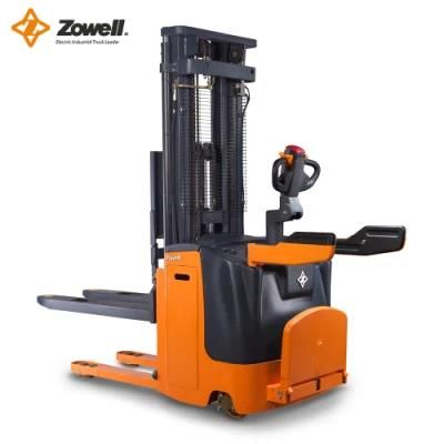 Manufacture Standing on 1.5ton Fork Lift 24V/210ah Electric Truck Power Stacker Xe15