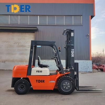 Low Price 500mm Diesel Tder China Factory Toneladas 3 Ton Forklift Fd30