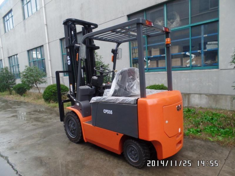 4-Wheel Electric Forklift Truck Gp 3, 000kg Curtise Lectric Controller, 80V/500ah, Fork Length 1070mm