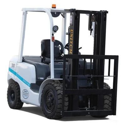 White Colour Counterbalance Truck Diesel Engine Mitsubishi 3 Ton Montacarga Forklift