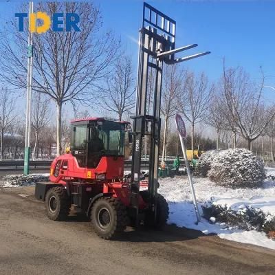 Port Tder China 4WD Rough Terrain Forklift 4X4 in Stock