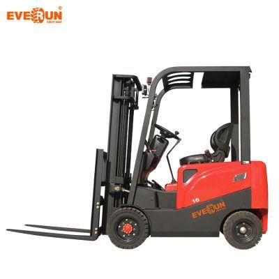 Erfb20 Everun 2 Ton 3000mm 4500mm Lifting Height Duplex Triplex Mast Small Battery Forklift with Side Shifter