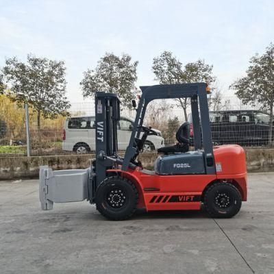 Shanghai Vift Manufacturer 3300lbs 2.5 Ton Mini Gasoline Forklift with Paper Roll Clamp