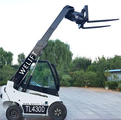 Welift Side Shifter Mini Compact Chinese 3 Ton 4m Telehandler Telescopic Handler Forklift with Joystick Control