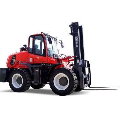 Engineering Machinery Elite 4 Wd 3.5 Tonne Rough Terrain Forklift High Ground Clearance Forklift