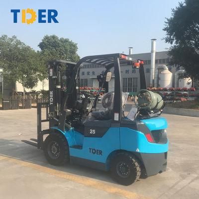 Hot Tder 1.5-10 Ton Gasoline/LPG Dual Fuel 5ton Propane LPG Forklift Fg15, Fg25, Fg30, Fg35, Fg40, Fg50, Fg60, Fg70, Fg80