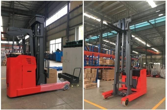 3t 2.5ton Stand-on Electric Reach Truck with 8m Tripex Mast, Side Shifter