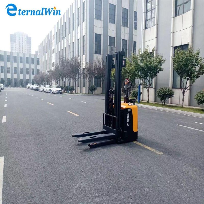 China Price Pallet Stacker Lift Truck 1.5 Ton Automatic Full Walki Straddle Semi Forklift Electric Stacker