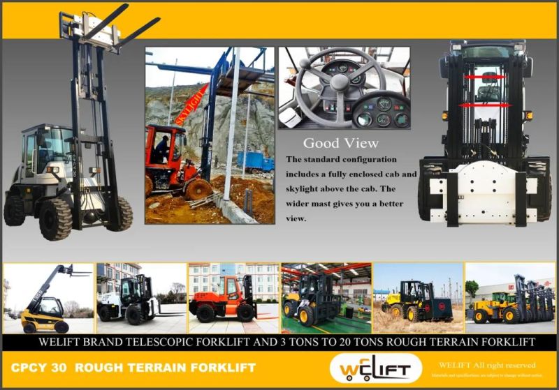 Welift 3.0t Rough Terrain Forklift 4WD off Road Forklift