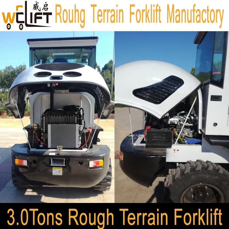 3ton All Rough Terrain Forklift White.
