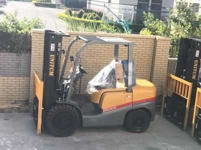 Unitcm Factory 4 Ton Mini Hydraulic Transmisson Diesel Forklift Truck