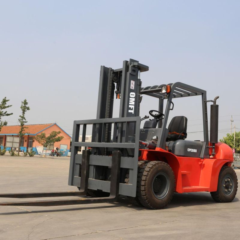 8ton Diesel Forklift with Chinese or Japanese Engine 3m 3.5m 4m 4.5m 5m 5.5m 6m Mast