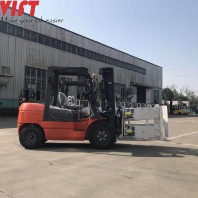 3000kg Gas LPG Dual Fuel Forklift with Paper Roll Clamp