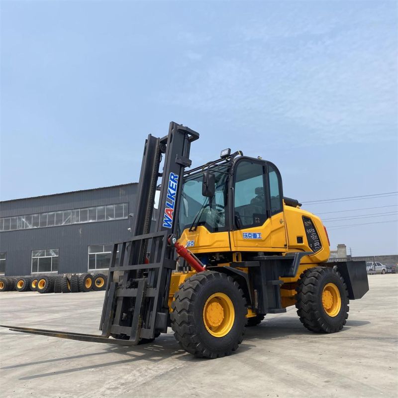 2/3/4/6/8 Ton 4WD Wheeled off-Road Forklift Wheel Loader Forklift Front Lift Lift Loader