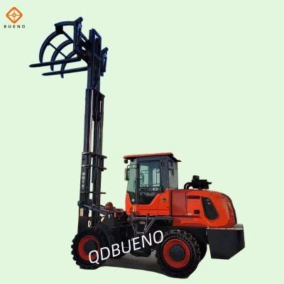 China Bueno Brand 3.5ton Lifting Height 3m Rough Terrain Telescopic Diesel Powered Forklift Truck with CE