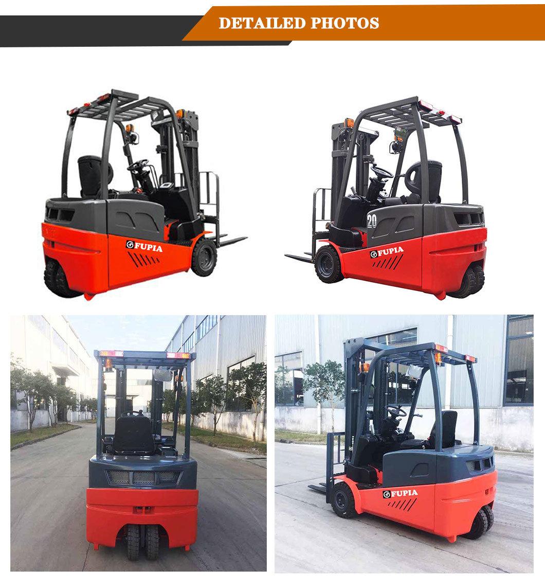 Warehouse Electric Forklifts 3 Wheel 2 Ton Electric Forklift Trucks