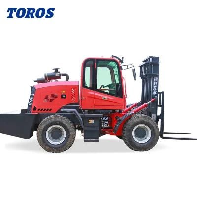 Cheap Mini Diesel Manual 4X4 Telescopic 3 Ton 5ton All Terrain Forklifts for Sale