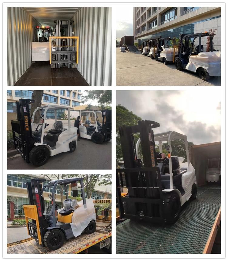 China Hifoune Factory 3 Ton Hydraulic Transmisson Mini Diesel Forklift Truck