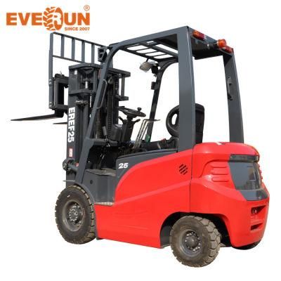 Manufactur Everun Eref25 2.5ton Multifunctional Battery Operated Forklift for Sale