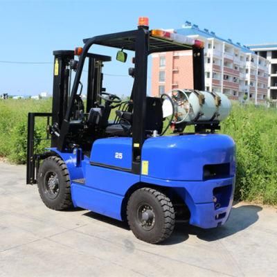 Double Fuel Power 2.5ton LPG and Gasoline Forklift with Japan Nissan K21 Engine