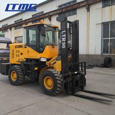 China New Ltmg Cabin Four Wheel Rough Terrain Forklift with Good Service