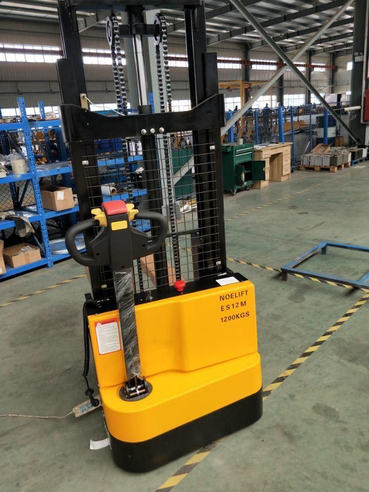 Walkie Behind 1.2t1.5t Walking Electric Pallet Stacker with 3m 3.3m Lifting