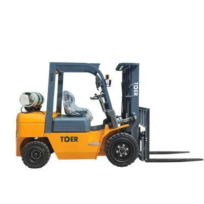 Tder China Factory LPG Forklift Fg30 3000kg 3 Ton Propane Forklift