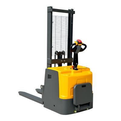 Battery Pallet Stacker 4400lbs Capacity Full Electric Rider Pallet Truck for Big Supermarket