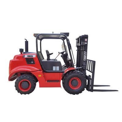 Ltmg Hot Sale Hard Terrain Diesel Forklift 3t 3.5t 4t 4 Wheel Drive Rough Terrain Forklift with 4m 5m 6m 7m Lifting Height Factory Price