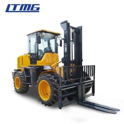4 X 4 Low Profile Fork Lift 5 Ton Rough Terrain Forklift All Terrain Fork Lift