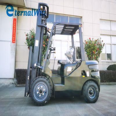 New Mini 1-3 Ton Small Four Wheel Environmentally Diesel Powered Counterbalanced Distribution Station Forklift