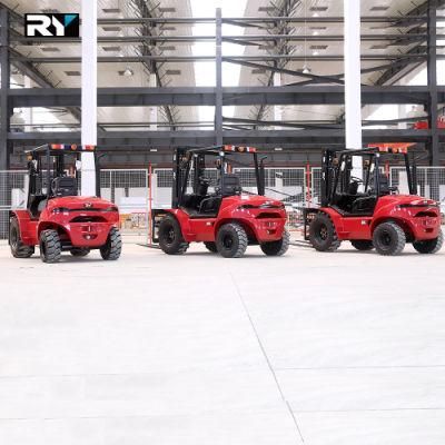 3t 2WD/4WD Rough Terrain Diesel Forklift Tractor with Japnese Engine