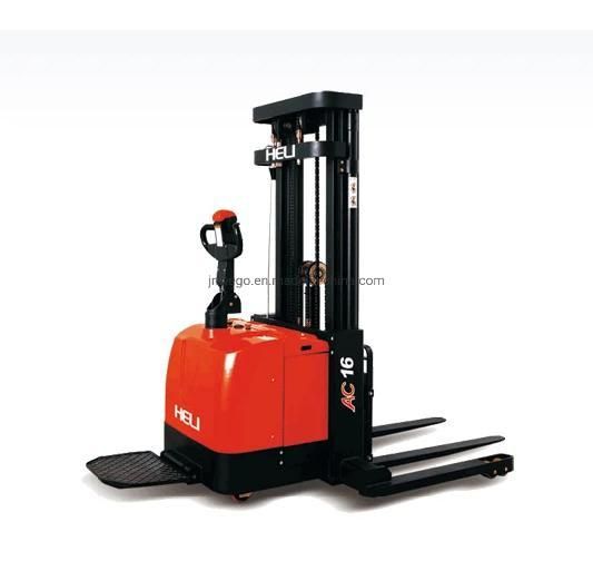 Heli Mini Electric Pallet Truck 1.2ton 1.6 Ton 2 Ton Pedestrian Type Electric Stacker Forklift Pallet Stacker Power Pallet Fork Lift AC Motor Battery Stacker