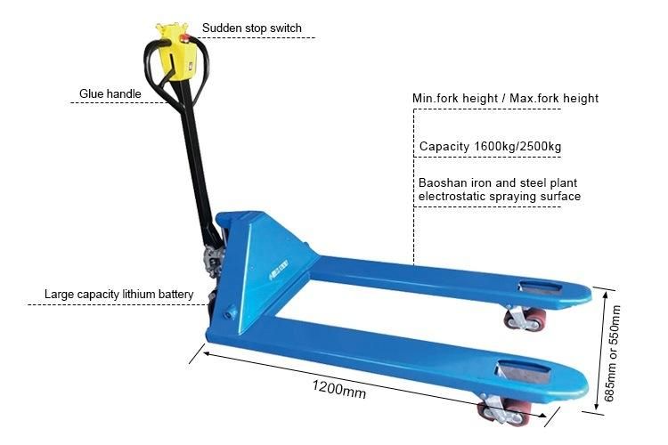 2000kg Semi Electric Hand Pallet Truck