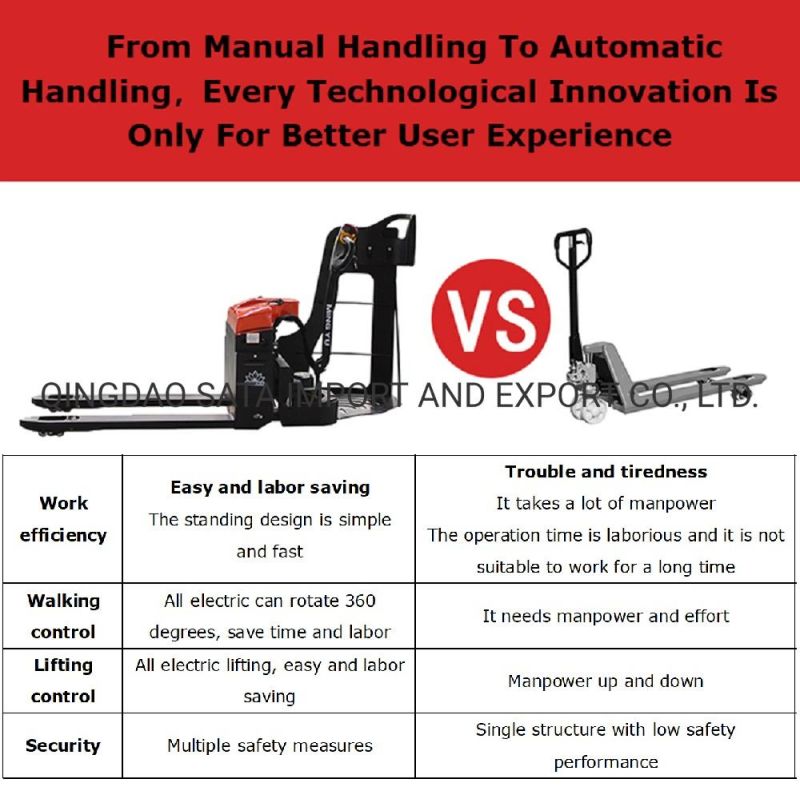 1.5ton Stand Drive Battery Electric Pallet Truck