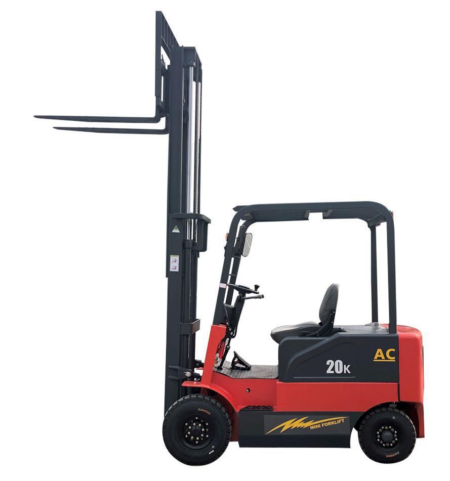 2t 3m Four Wheel Counterbalanced Battery Operated Hydraulic Mini Electric Forklift Truck Sit Driving Style with CE