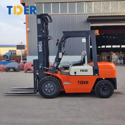 3000~5000mm Diesel Engine Tder China Distribution Centers Container Forklift 3t with Low Price Fd30