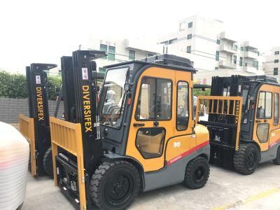 Hifoune Mini 2000kg Hydraulic Transmisson Diesel Forklift with Isuzu Engine