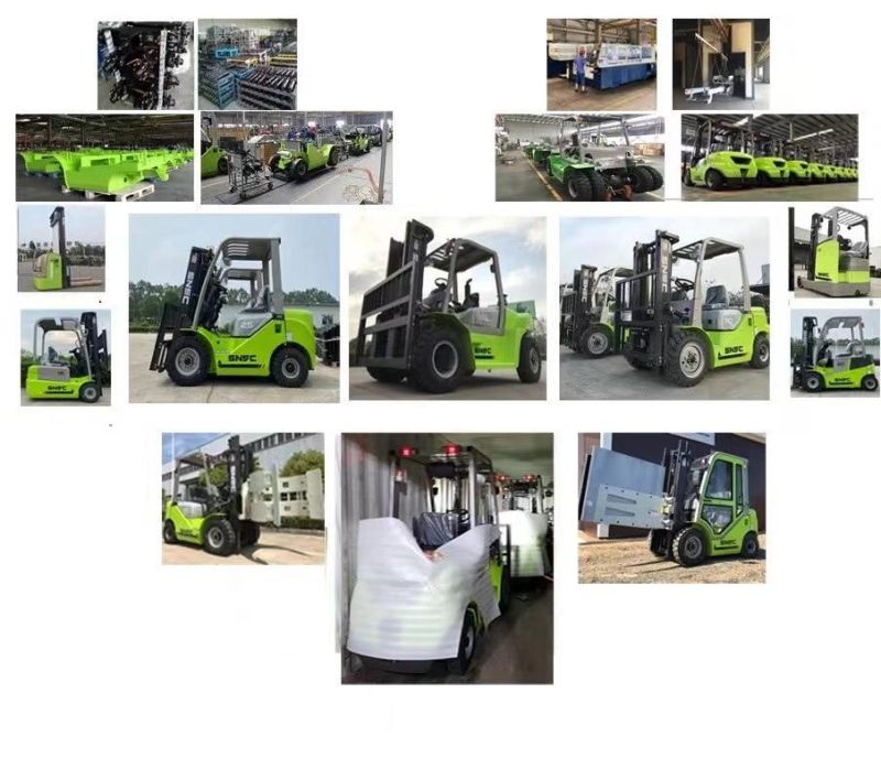 Triplex Full Free Mast 2ton and 2.5ton 3ton 3.5ton Diesel Forklift for Working in Container