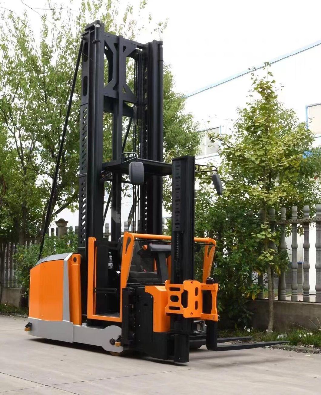 Three Ways Electric Forklift Truck Very Narrow Aisle Factory Price 1.5 Ton Vna Forklift Truck
