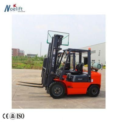 New Condition Gas Forklift 2500kg 3000mm/4500mm/6000mm LPG Forklift with Full Free 3 Stage Mast
