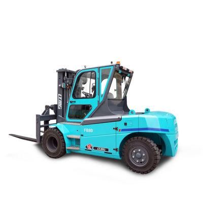 Chinese New Triplex Full Free Mast Battery Forklift 5t 6t 7t 8ton Electric Forklift with Side Shift Enclosed Cabin