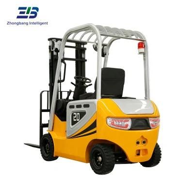 Wholesale New Four Wheels 2ton/2000kg Capacity Electric Battery Forklift Truck