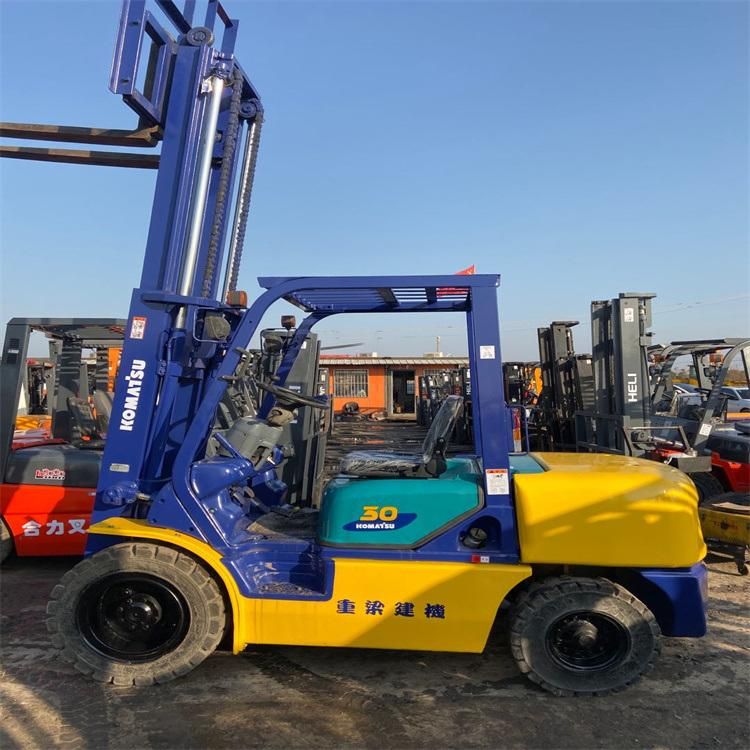 Factory Cargo Handling Industrial Vehicles Used Forklifts 3 Tons Komatsu Forklifts