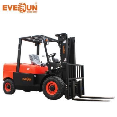 Wholesale Everun Erdf50 Euro5 Industrial 5ton Diesel Forklift China Manufacturer