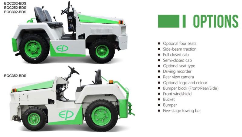 3.0 Ton Diesel Engine Powered Aircraft Baggage Tow Tractor