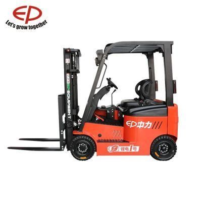Ep Electric Four-Wheel Forklift Truck Lithium-Ion Designed Counterbalance Forklift 1.5-3.5ton